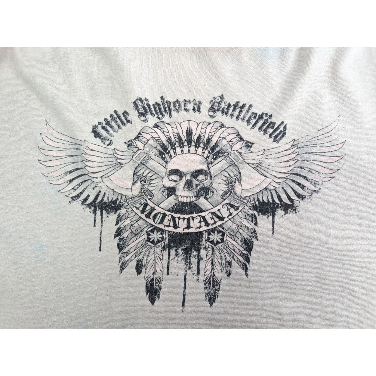 Vintage VINTAGE Unbranded T-Shirt Shirt Men XL/2XL Beige Cotton Knit Skull Tribal Logo 90s 80s 70s Aztec City USA Quotes Retro Classic Size US XL / EU 56 / 4 - 7 Thumbnail