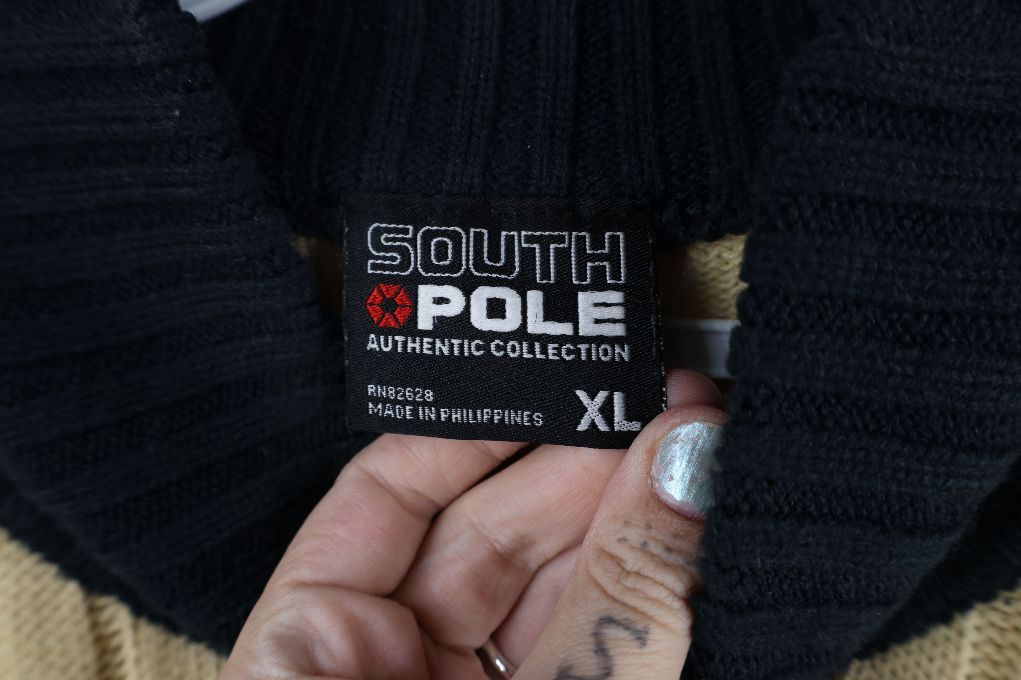 Southpole × Vintage Vintage 90s Southpole Chunky Ribbed Knit Mock Neck Sweater Size US XL / EU 56 / 4 - 7 Thumbnail