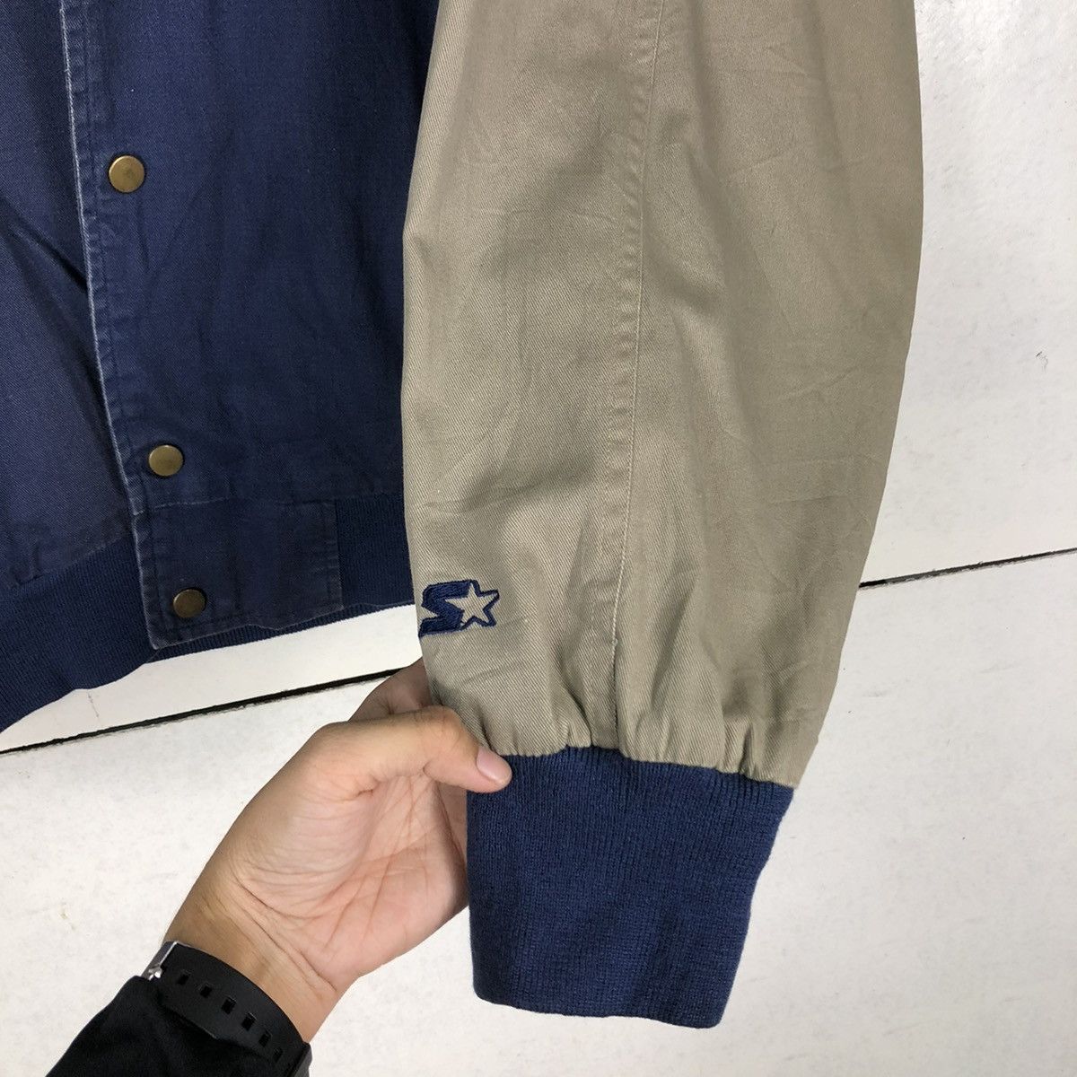 New York Yankees 🔥VINTAGE BOMBER JACKET NEW YORK YANKEES STARTER BIG LOGO Size US M / EU 48-50 / 2 - 13 Thumbnail