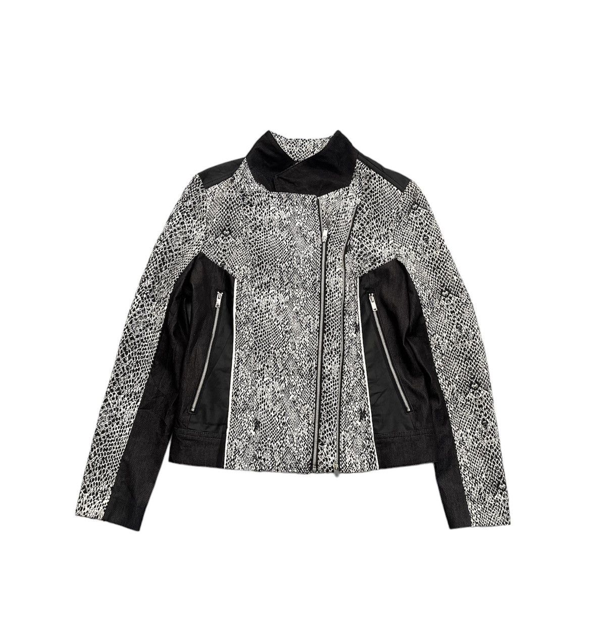 14th Addiction JAPANESE asymmetrical BLU PEPE SNAKE JACKET LEATHER LGB Size US S / EU 44-46 / 1 - 1 Thumbnail