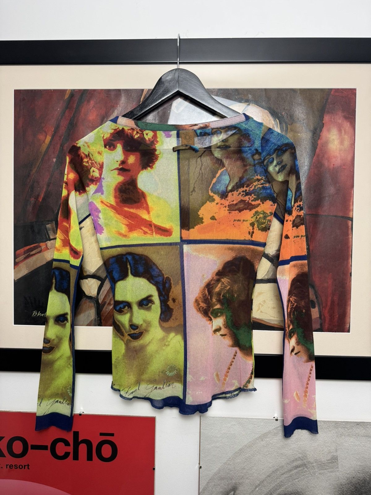 Jean Paul Gaultier Jean Paul Gaultier Soleil SS02 Portrait Face Art Mesh Top Size M / US 6-8 / IT 42-44 - 2 Thumbnail