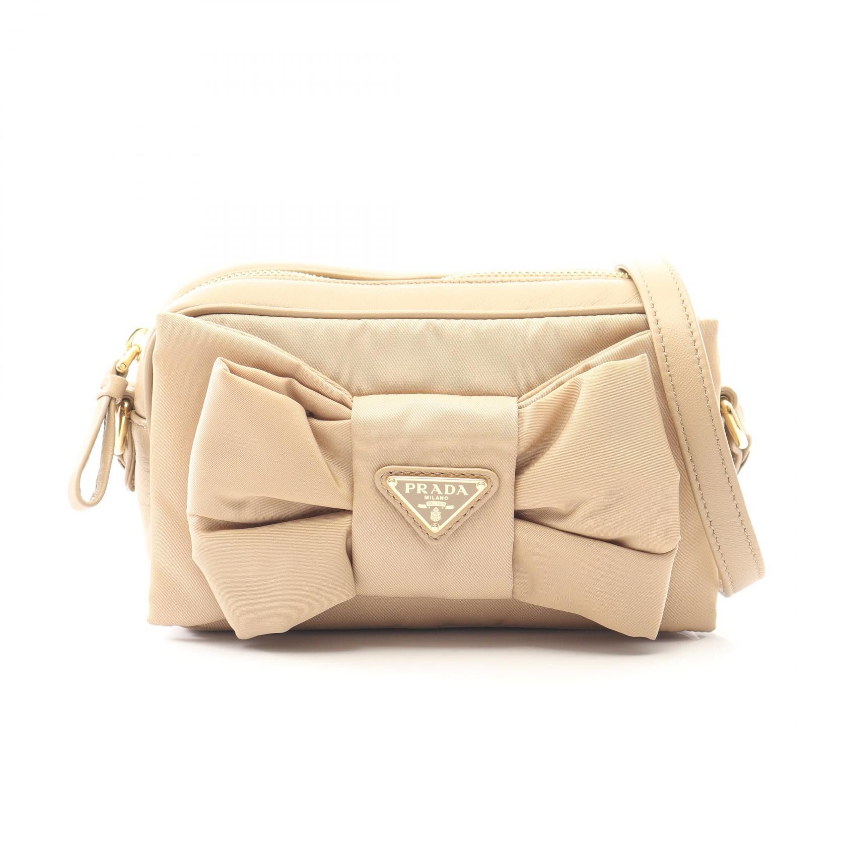 Prada Prada Prada TESSUTO FIOCCO nylon leather shoulder bag Textile Shoulder Bag 1BH166 DUTY FREE for USA Size ONE SIZE - 1 Thumbnail