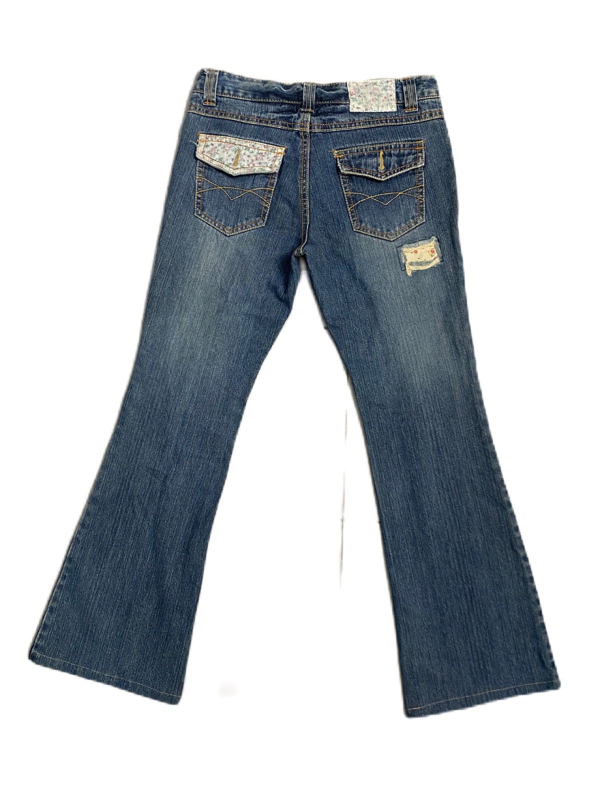 Japanese Brand SUPER FLARE C.O.L.Z.A DISTRESS DENIM Size US 30 / EU 46 - 5 Thumbnail