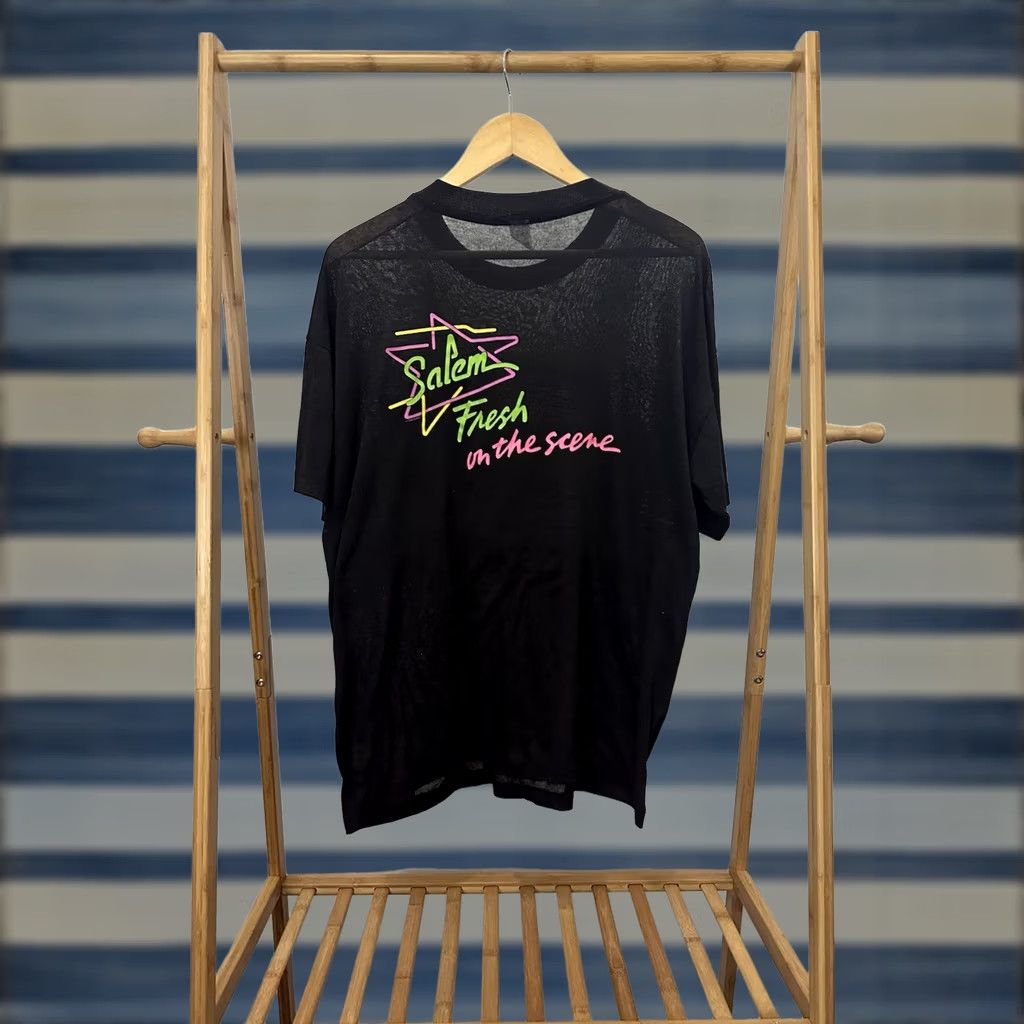 Vintage VTG 90s Salem Fresh Cigarette Super Paper Thin Burnout Worn T-Shirt Size XL Mens Black Shirt Size US XL / EU 56 / 4 - 1 Thumbnail
