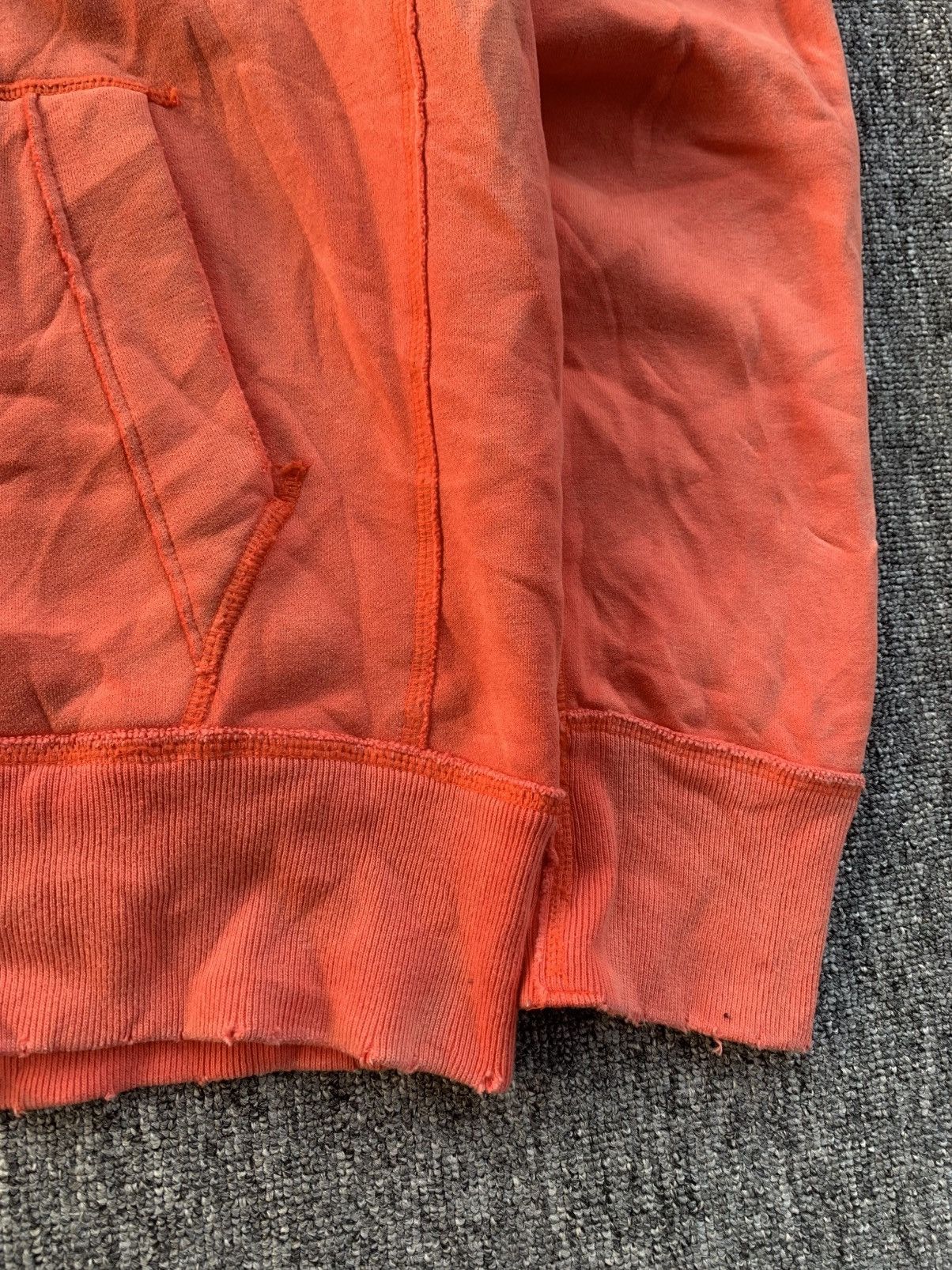 Abercrombie & Fitch Abercrombie 37 Distressed Vintage Orange Zip Jacket Hoodie Size US XL / EU 56 / 4 - 10 Thumbnail