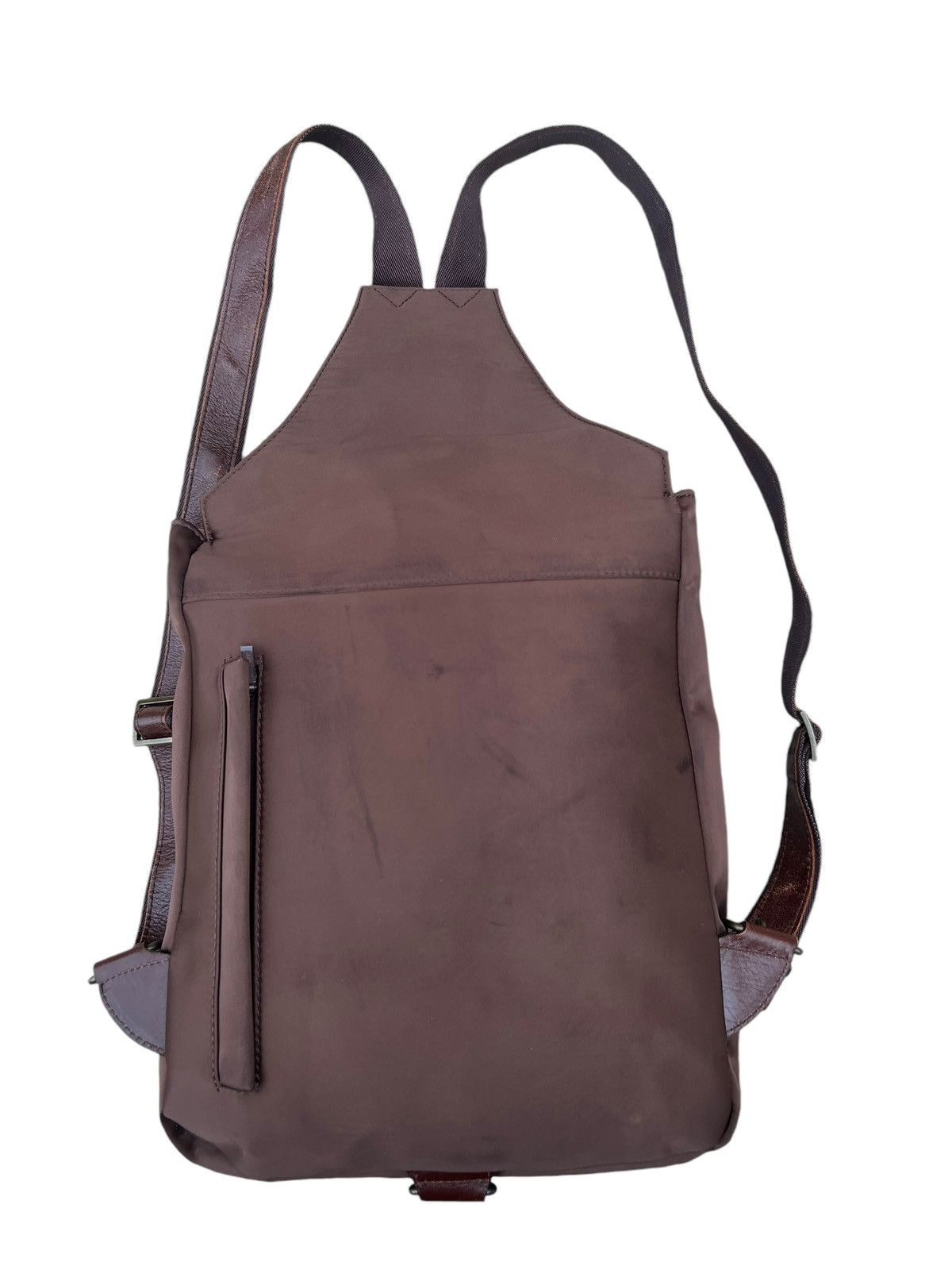 Leather Vintage HW Design Japan Hybrid Nylon Patina Leather Backpack Size ONE SIZE - 10 Thumbnail