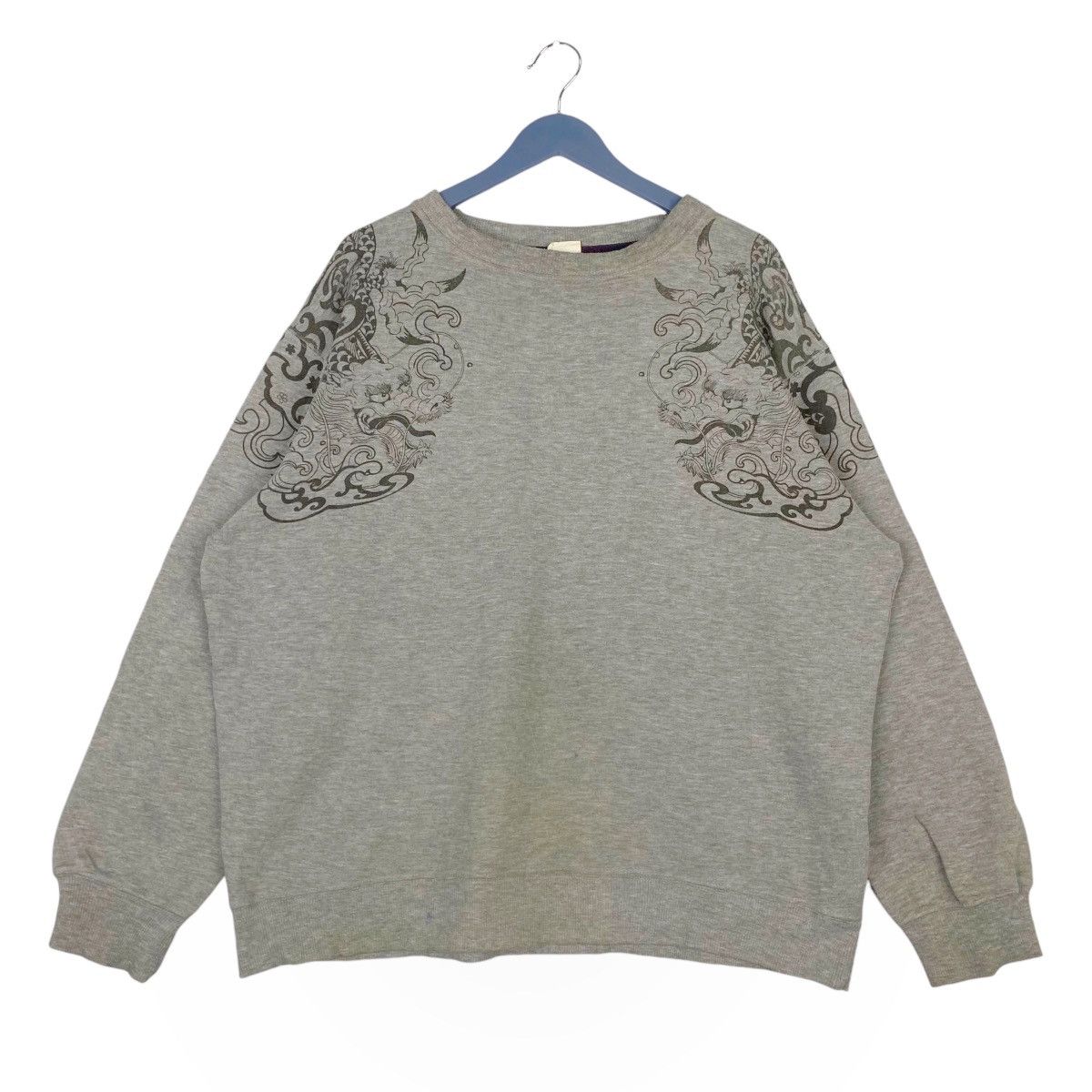 Japanese Brand × Vintage Vintage Strange Heaven Printed Crewneck Sweatshirt Gray Size US XXL / EU 58 / 5 - 4 Thumbnail