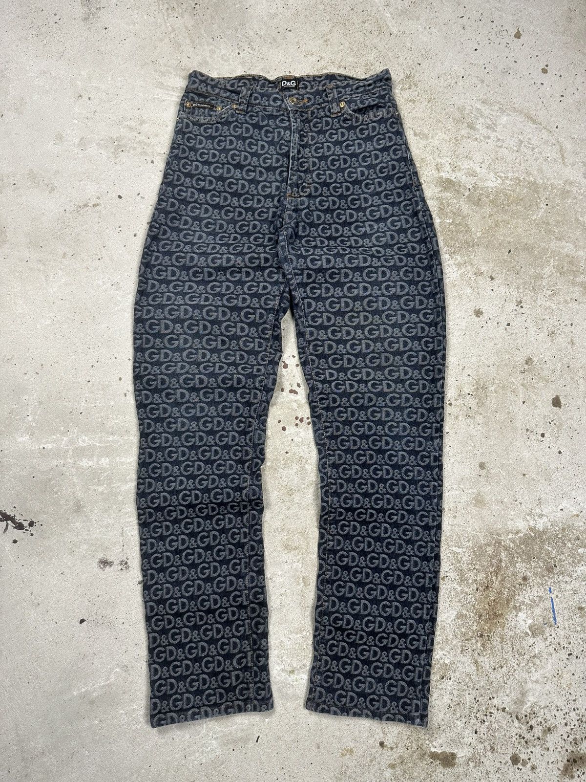 Dolce & Gabbana 2001 Dolce & Gabbana Monogram DG Jeans Denim Pants Size 29" - 2 Thumbnail