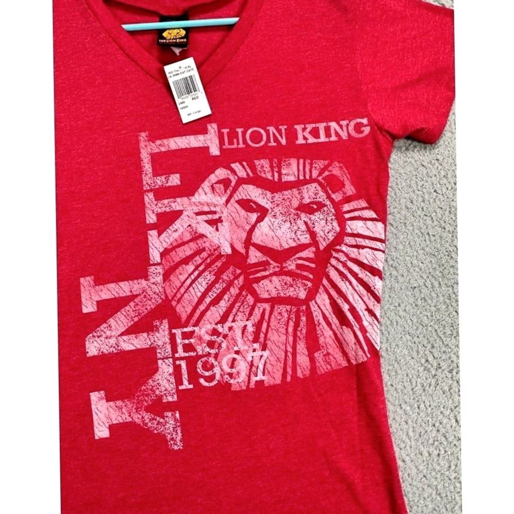 Disney Disney Shirt Womens Large Red The Lion King Preppy Lightweight Tee Ladies NEW Size L / US 10 / IT 46 - 6 Thumbnail