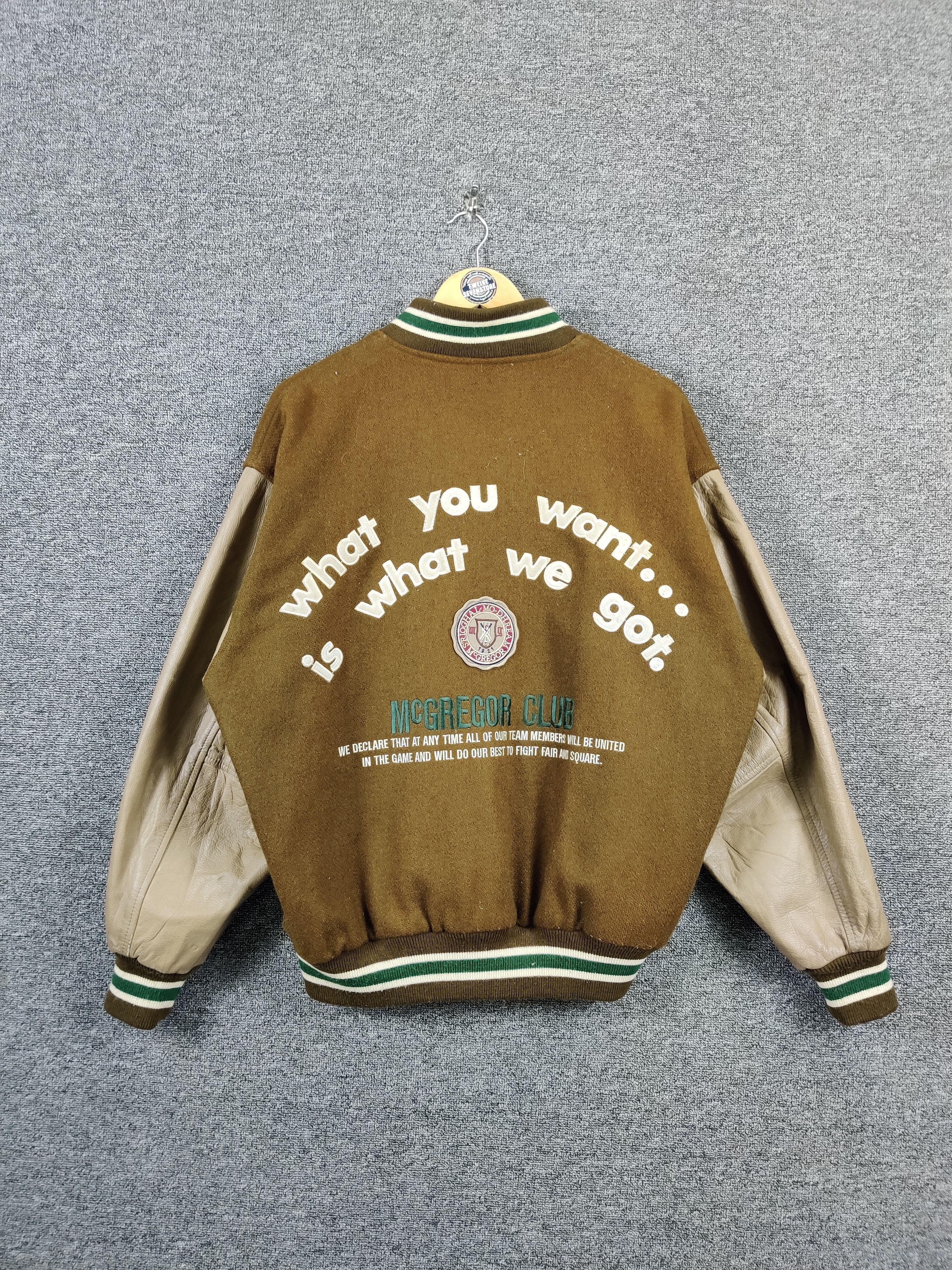 McGregor Vintage 90s McGregor Wool Varsity Leather Jacket Size US L / EU 52-54 / 3 - 1 Thumbnail
