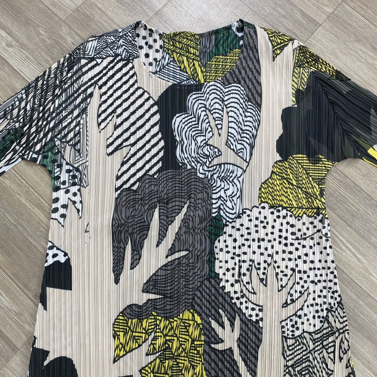 Issey Miyake Jun Pleats Please Issey Miyake Style Forest Wood Printed Top Size S / US 4 / IT 40 - 2 Thumbnail