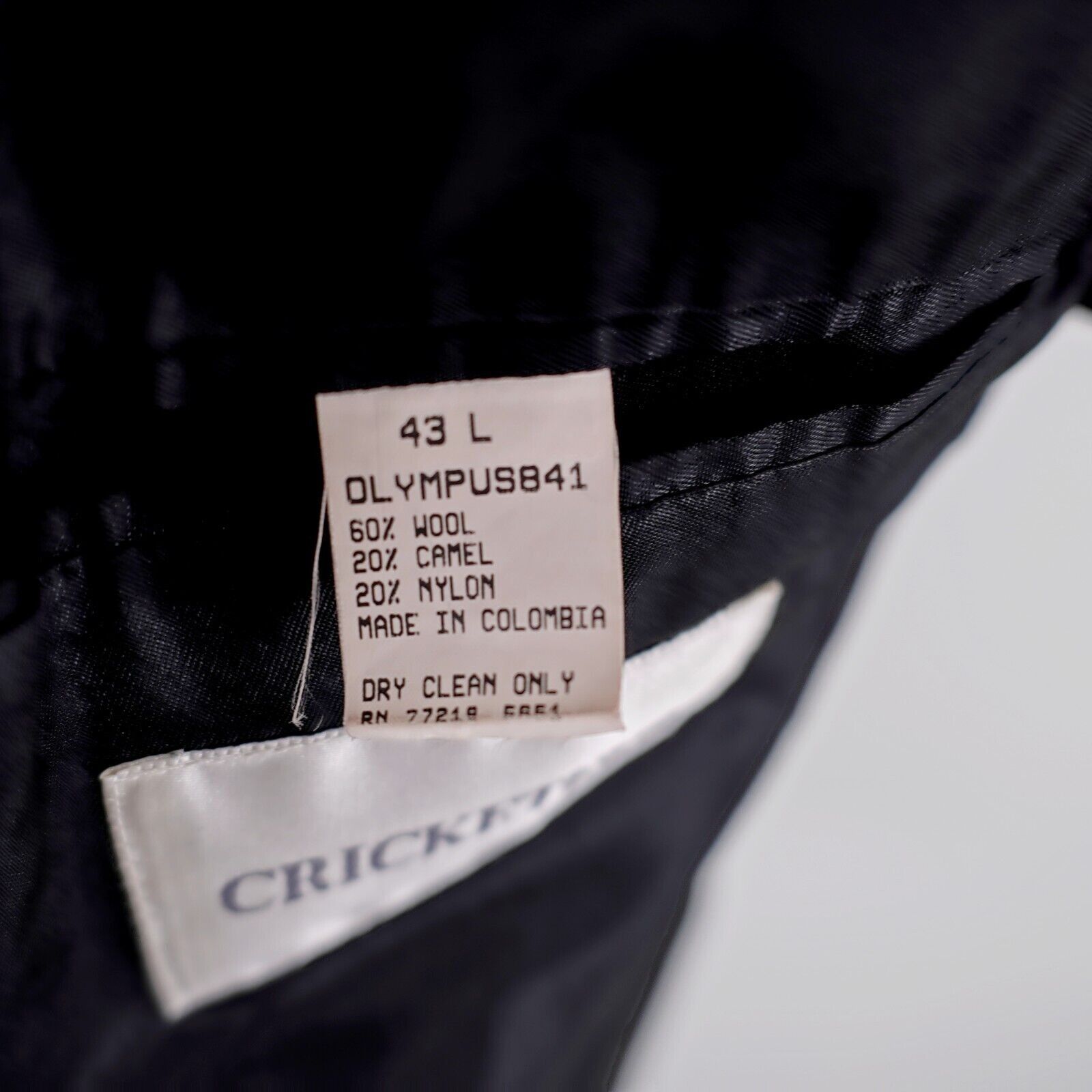 Designer Cricketeer Tweed Wool Camel Hair Nylon Gray Herringbone 2 Bu Size 42L - 10 Thumbnail