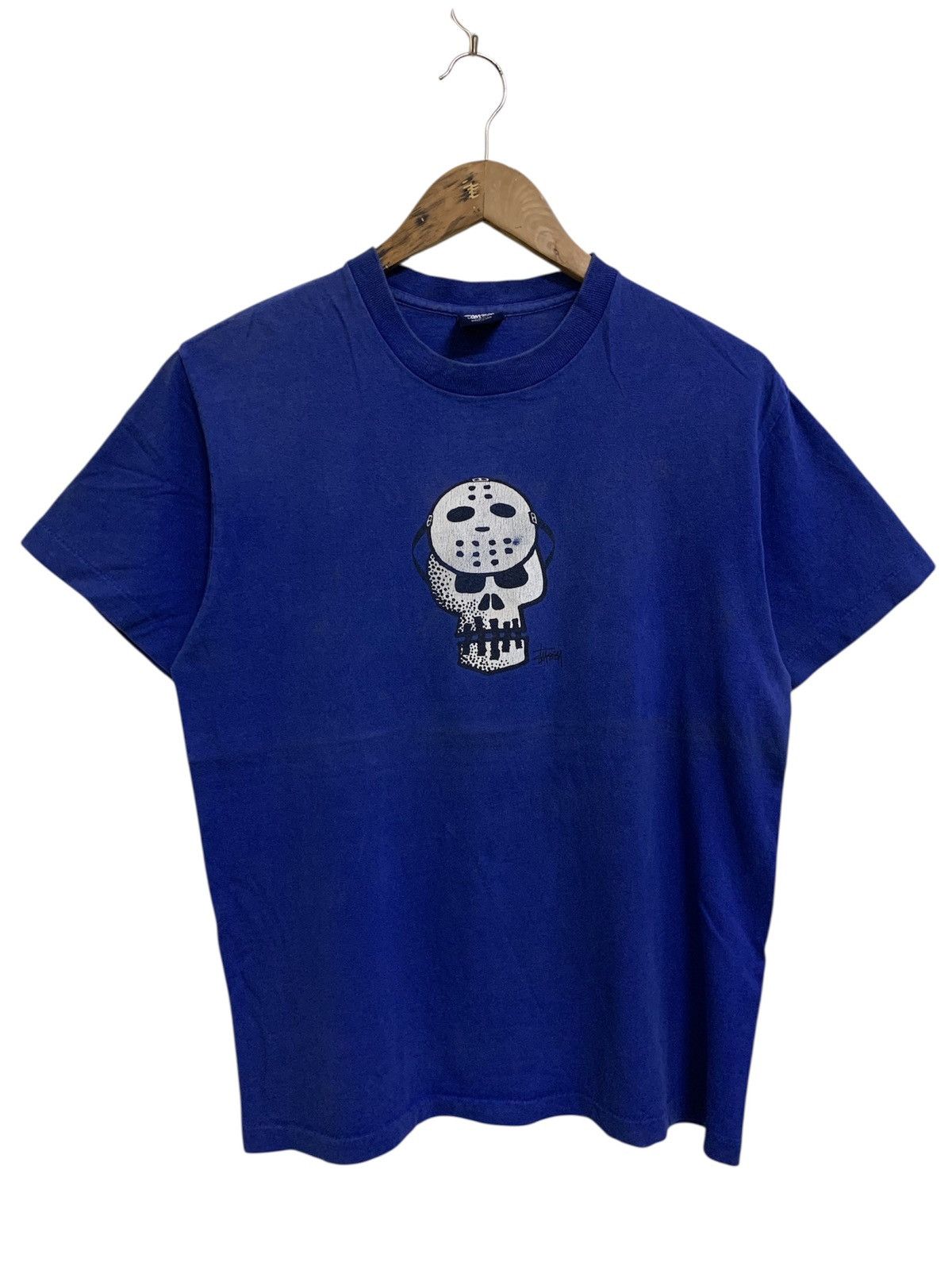 Stussy 💥Vintage Stussy Skull Jason Mask Shirt Size US M / EU 48-50 / 2 - 1 Thumbnail