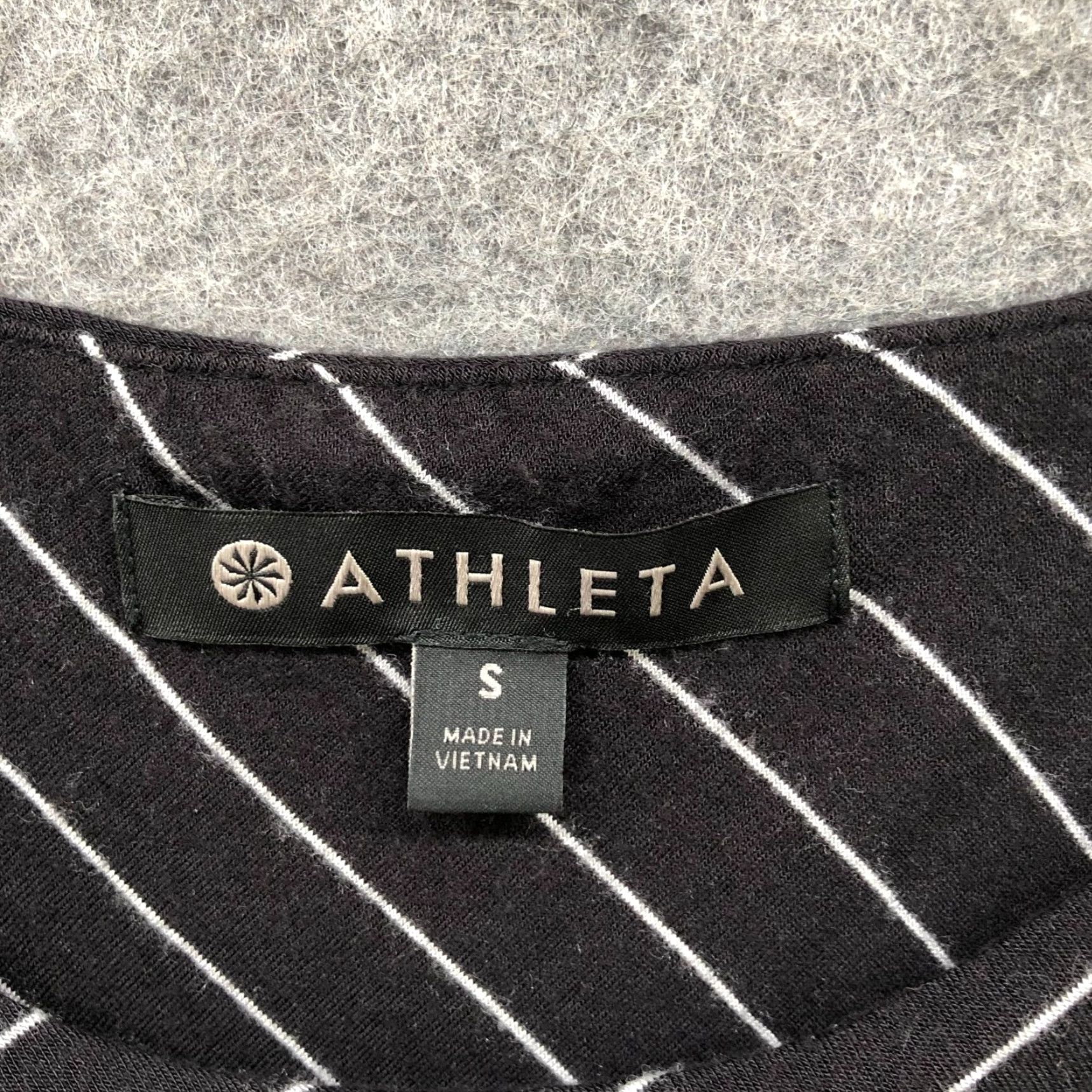 Athleta VINTAGE Athleta Women's Dress Sleeveless A-Line Knee Length Stripe Casual Summer S Black White Size S / US 4 / IT 40 - 5 Thumbnail
