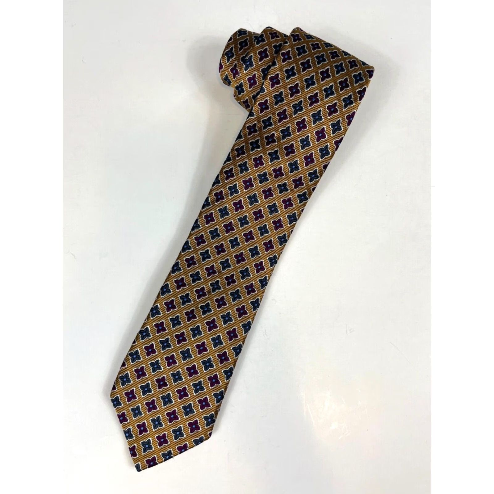 Vintage Trafalgar Men's Woven Silk Tie Made in USA Size ONE SIZE - 2 Thumbnail