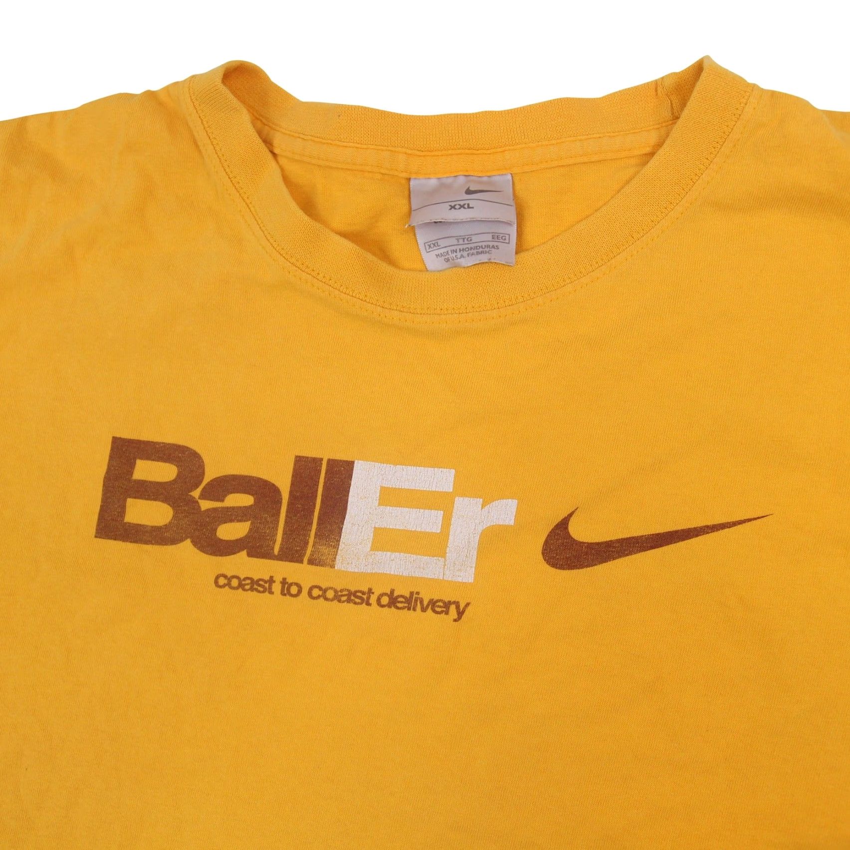 Nike VINTAGE Nike Mens XXL BallEr Parody Spoof Graphic T Shirt Yellow Size US XXL / EU 58 / 5 - 3 Thumbnail