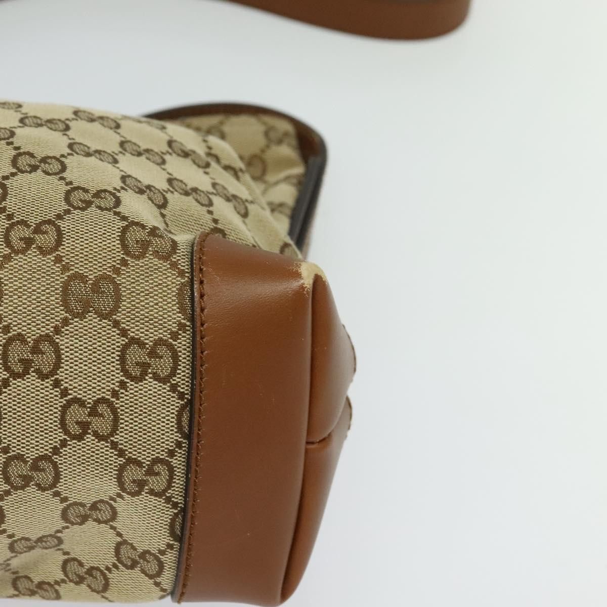 Gucci GUCCI GG Canvas Web Sherry Line Shoulder Bag Beige Red Green Size ONE SIZE - 11 Thumbnail