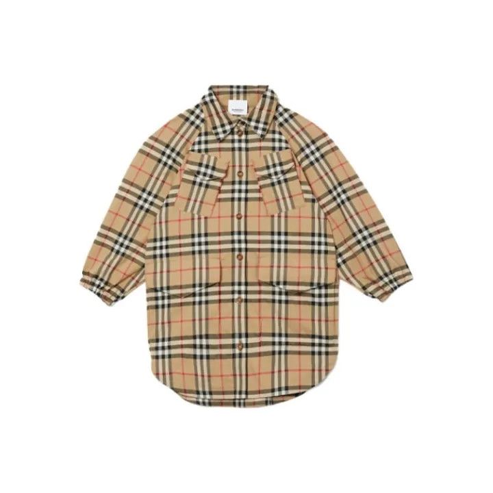 Burberry Burberry Long Sleeve Check Shirt Dress for Kids 0079 Size XL / US 12-14 / IT 48-50 - 1 Thumbnail