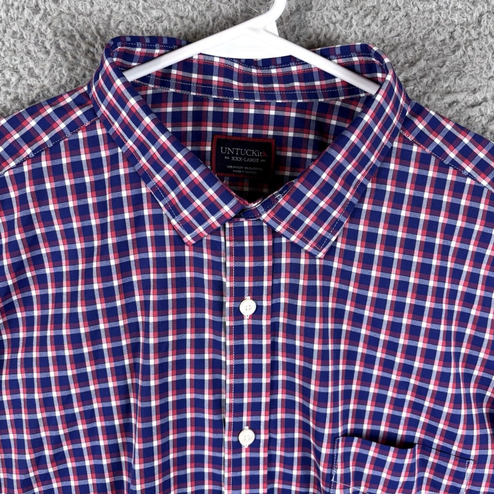 UNTUCKit UNTUCKit Button-Up Shirt Mens 3XL Multicolor Plaid Nylon Blend Stretch Long Sleeve Size US XXL / EU 58 / 5 - 2 Thumbnail
