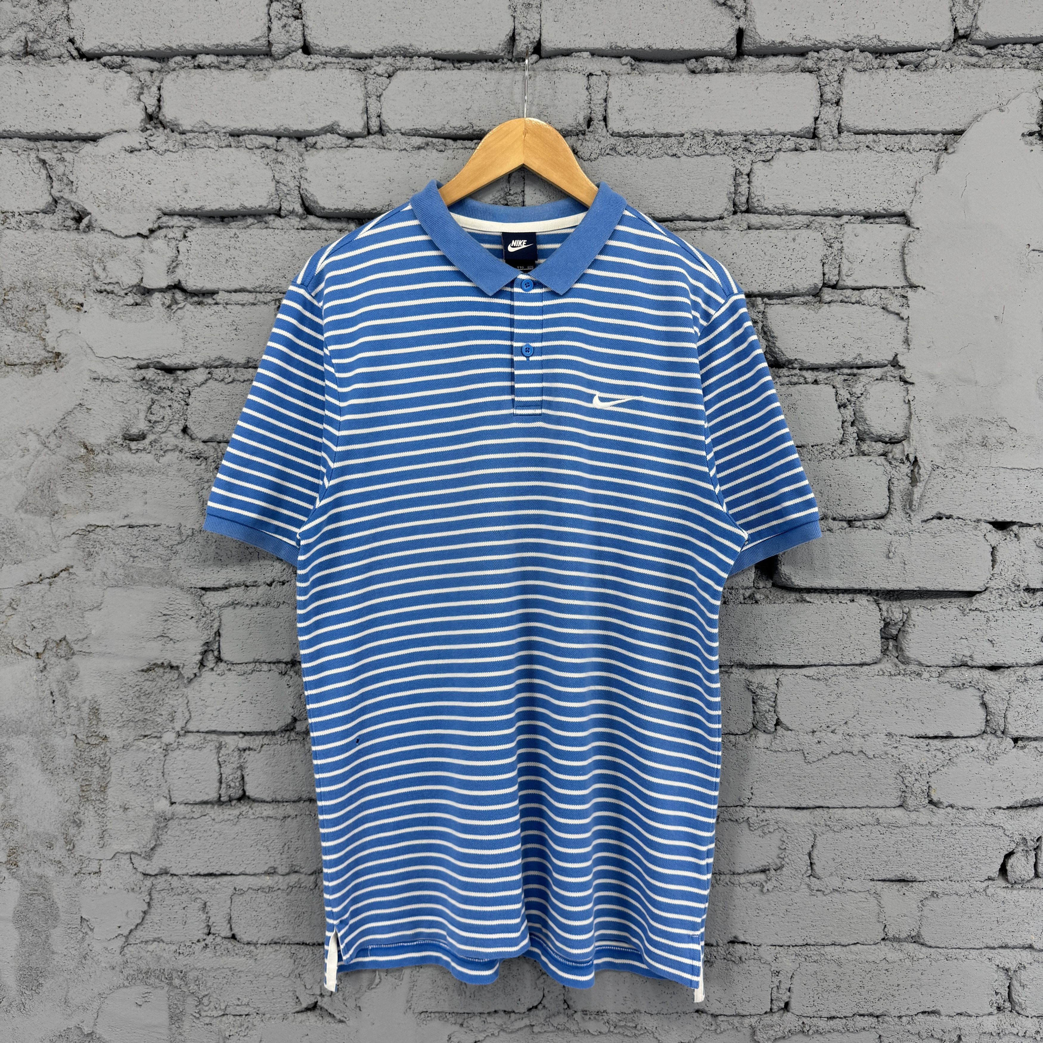 Nike Nike Golf Dri-fit Victory Stripe Polo Blue & White Size US L / EU 52-54 / 3 - 1 Thumbnail