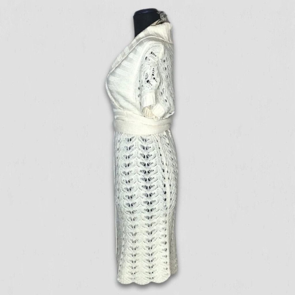 Victoria's Secret Moda Internacional Victoria's Secret Y2K Sweater Dress Cream Size S / US 4 / IT 40 - 3 Thumbnail
