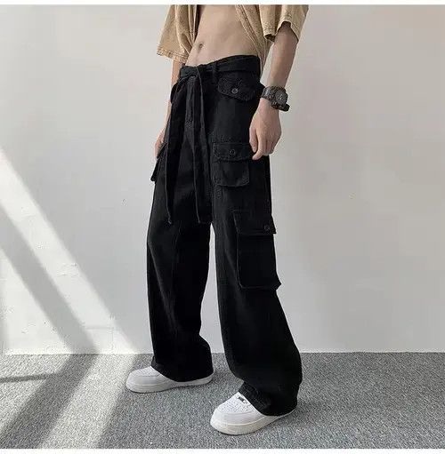 Jean Cargo Baggy Black Pants Size US 28 / EU 44 - 2 Thumbnail