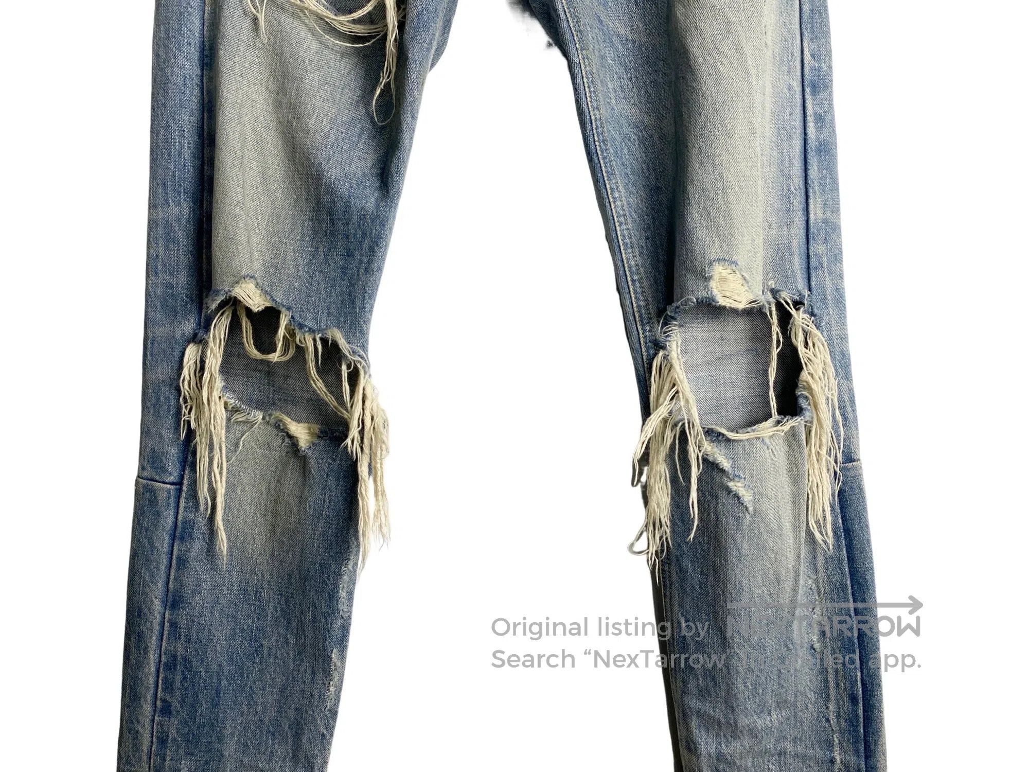 Fear of God FEAR OF GOD Original Destroyed Blue Denim Pants Size US 30 / EU 46 - 5 Thumbnail