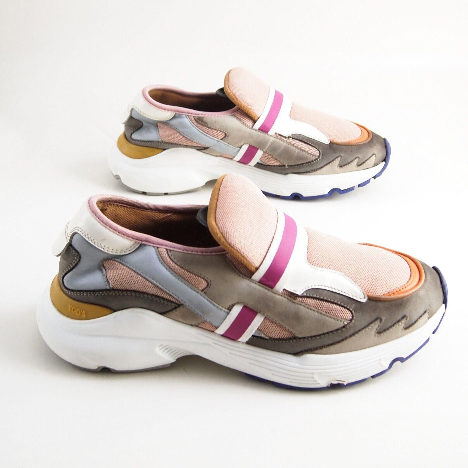 Tod's TOD's Slip Ons Sneakers Gray Suede Pink Mesh Size EU 38 US 8 Size US 8 / IT 38 - 4 Thumbnail