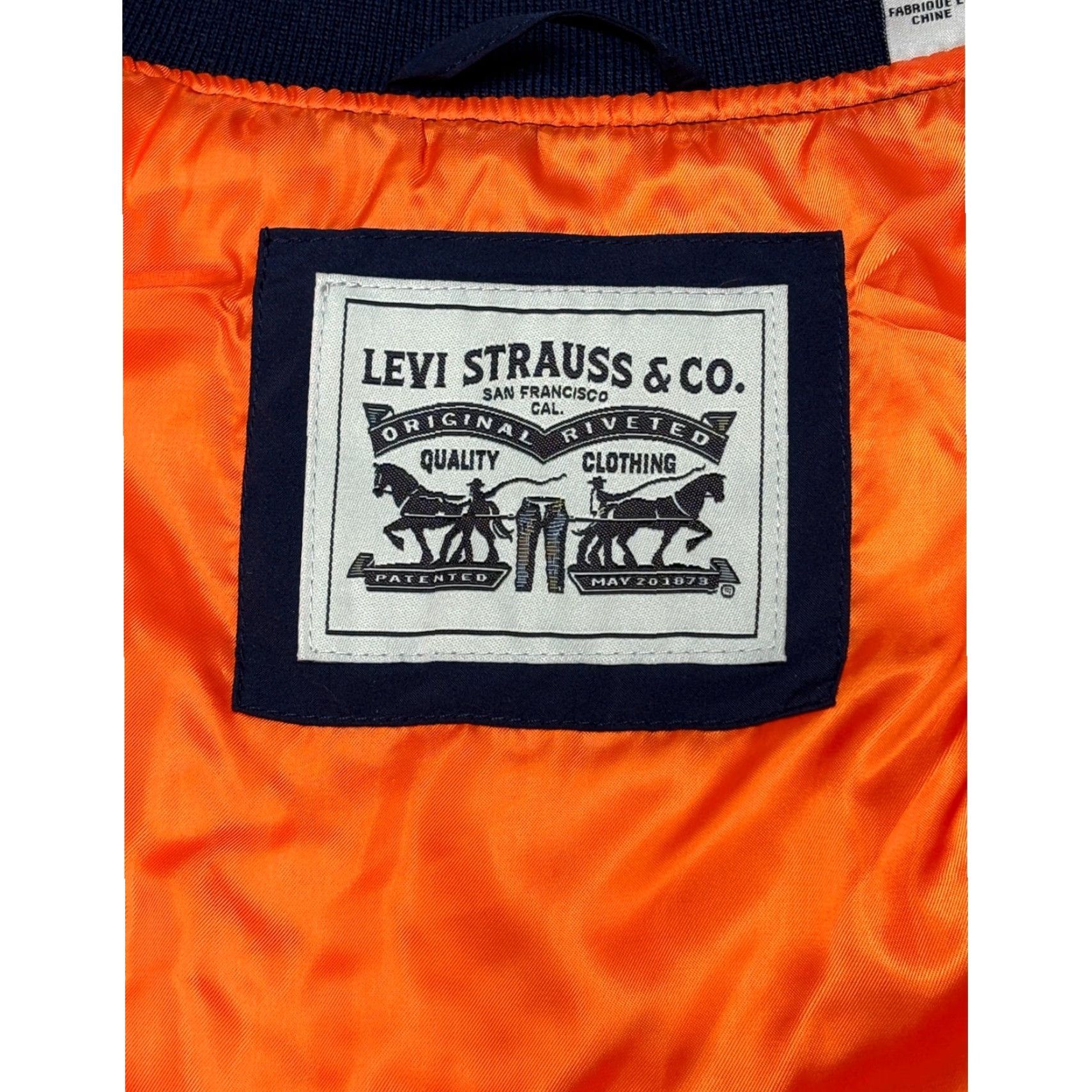 CO Levi Strauss Co Quilted Bomber Jacket Navy Blue Mens 2XL Zip Insulated Winter Casual Size US XXL / EU 58 / 5 - 5 Thumbnail