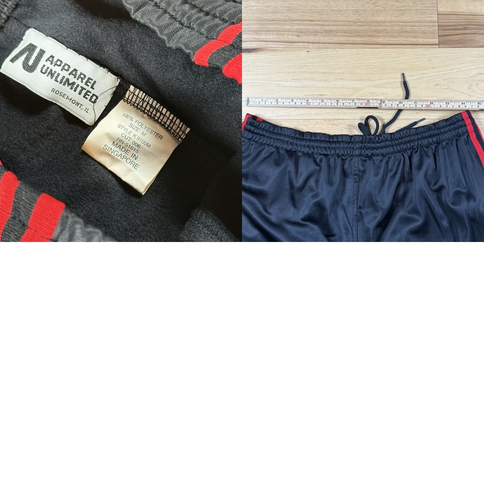 Vintage VINTAGE Apparel Unlimited Tracksuit Set Top Bottom Mens M Regular Black USA Made Activewear USA Smoothed Size 40R - 9 Thumbnail