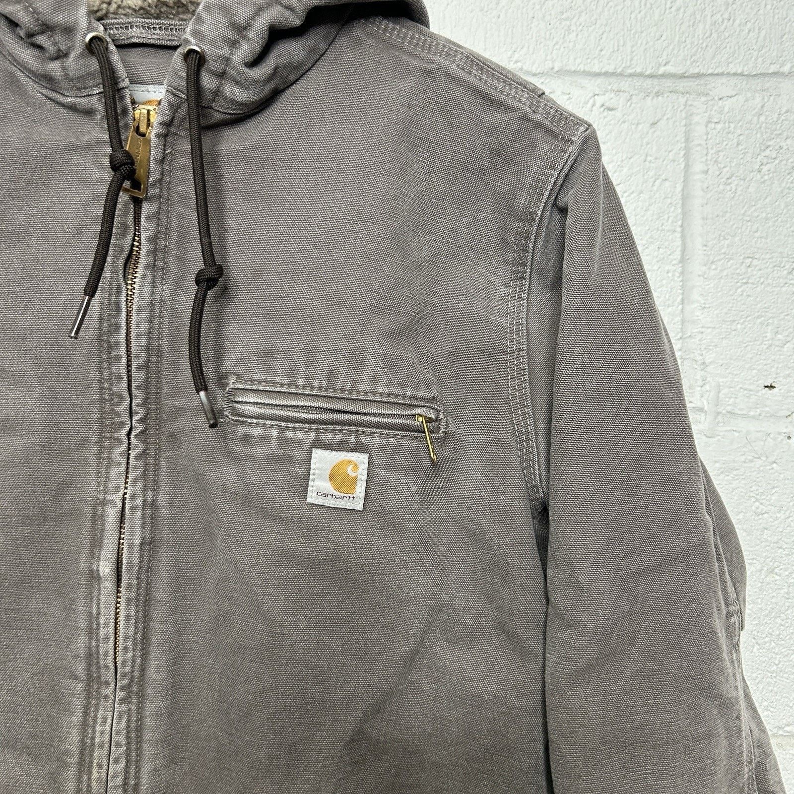 Carhartt Y2K Carhartt Sherpa-Lined Hooded Detroit Jacket “Gray” WJ141 Size M / US 6-8 / IT 42-44 - 3 Thumbnail