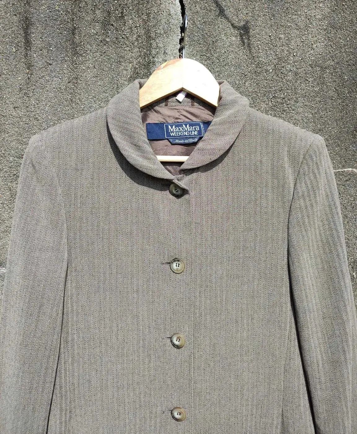 Designer × Max Mara MaxMara Weekend Line Wool Blend Collarless Blazer Size M / US 6-8 / IT 42-44 - 2 Thumbnail