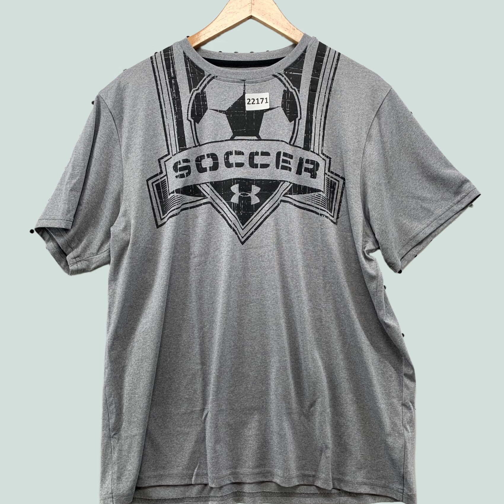 Under Armour Under Armour Heat Gear Soccer Shirt Gray Adult Large Short Sleeve Sports Shirt Mens Size US L / EU 52-54 / 3 - 1 Thumbnail