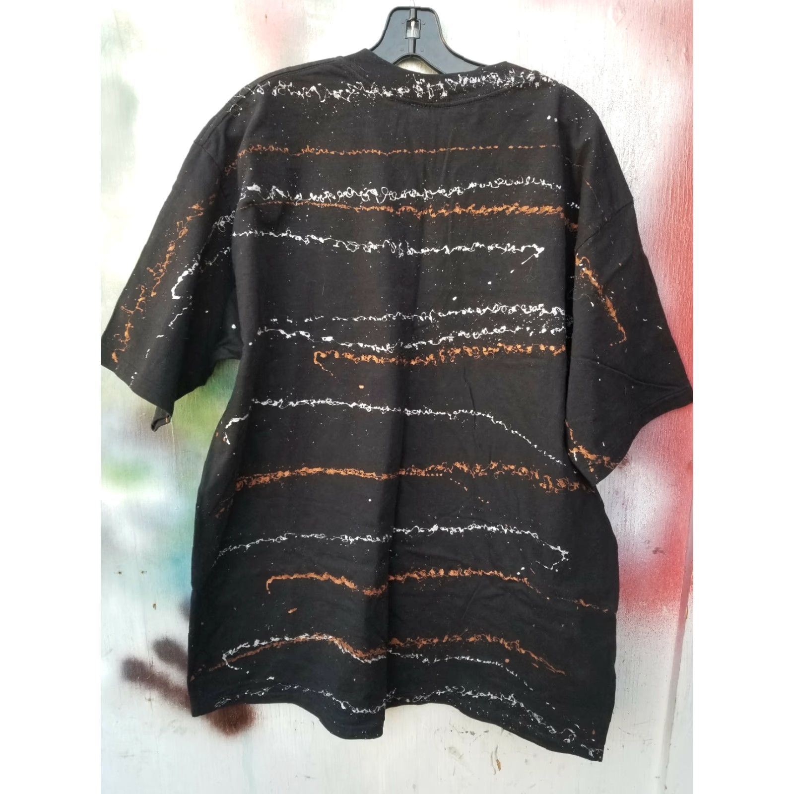 Vintage VINTAGE ALL OVER PRINT - Art - PAINT COWBOY SHIRT 2XL Shirt Men 2XL Black Cowboy 80s 90s Hip Hop Embellished Tee Men Size US XXL / EU 58 / 5 - 4 Thumbnail