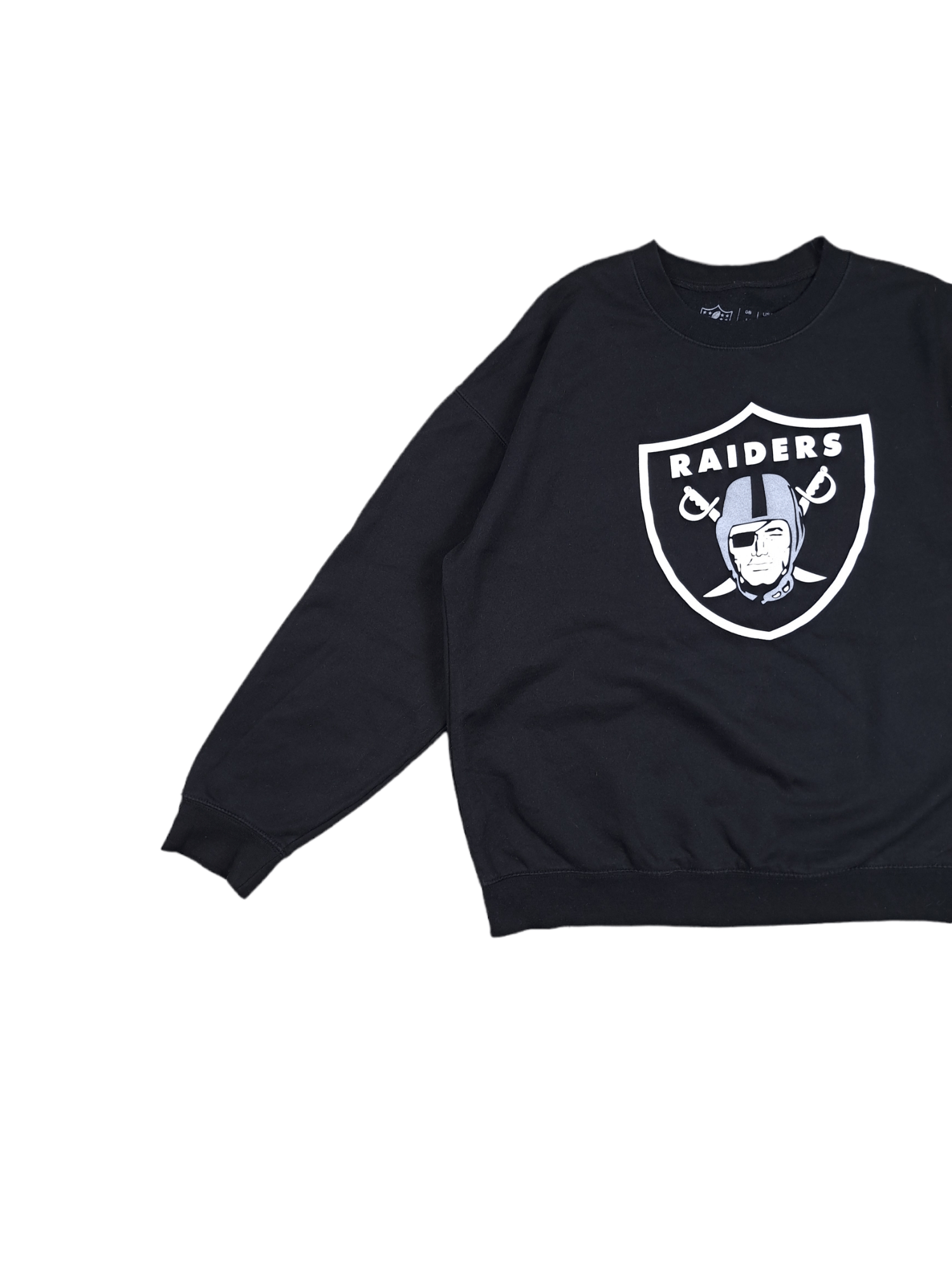 NFL × Vintage 💎 NFL LA Raiders Black Boxy Sweatshirt Logo Size US L / EU 52-54 / 3 - 3 Thumbnail