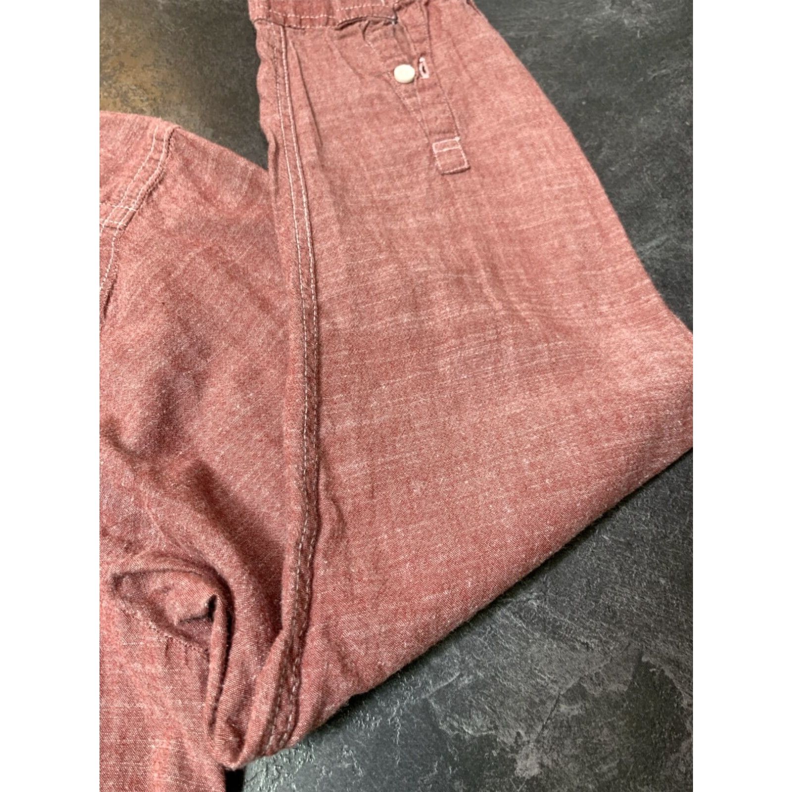 KAVU KAVU Men's Large Long Sleeve Button Up Shirt Brick Red Size US L / EU 52-54 / 3 - 2 Thumbnail