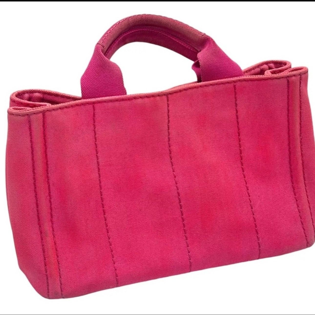 Prada PRADA Logo Canapa Mini Canvas Hand Bag Tote Size ONE SIZE - 11 Thumbnail