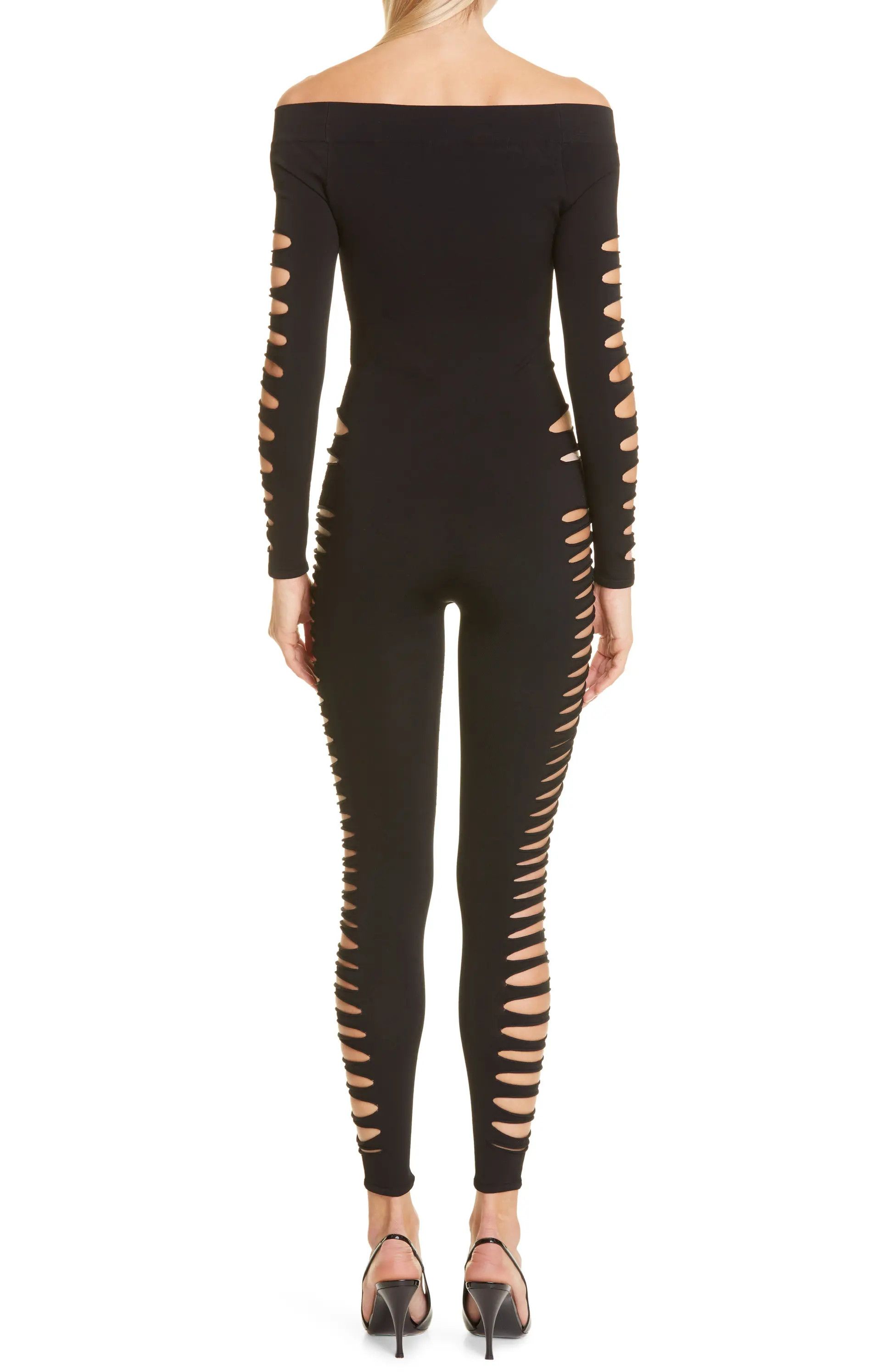 Saint Laurent Paris o1bcso1str1125 Fitted Jumpsuit In Viscose in Black Size S / US 4 / IT 40 - 3 Thumbnail