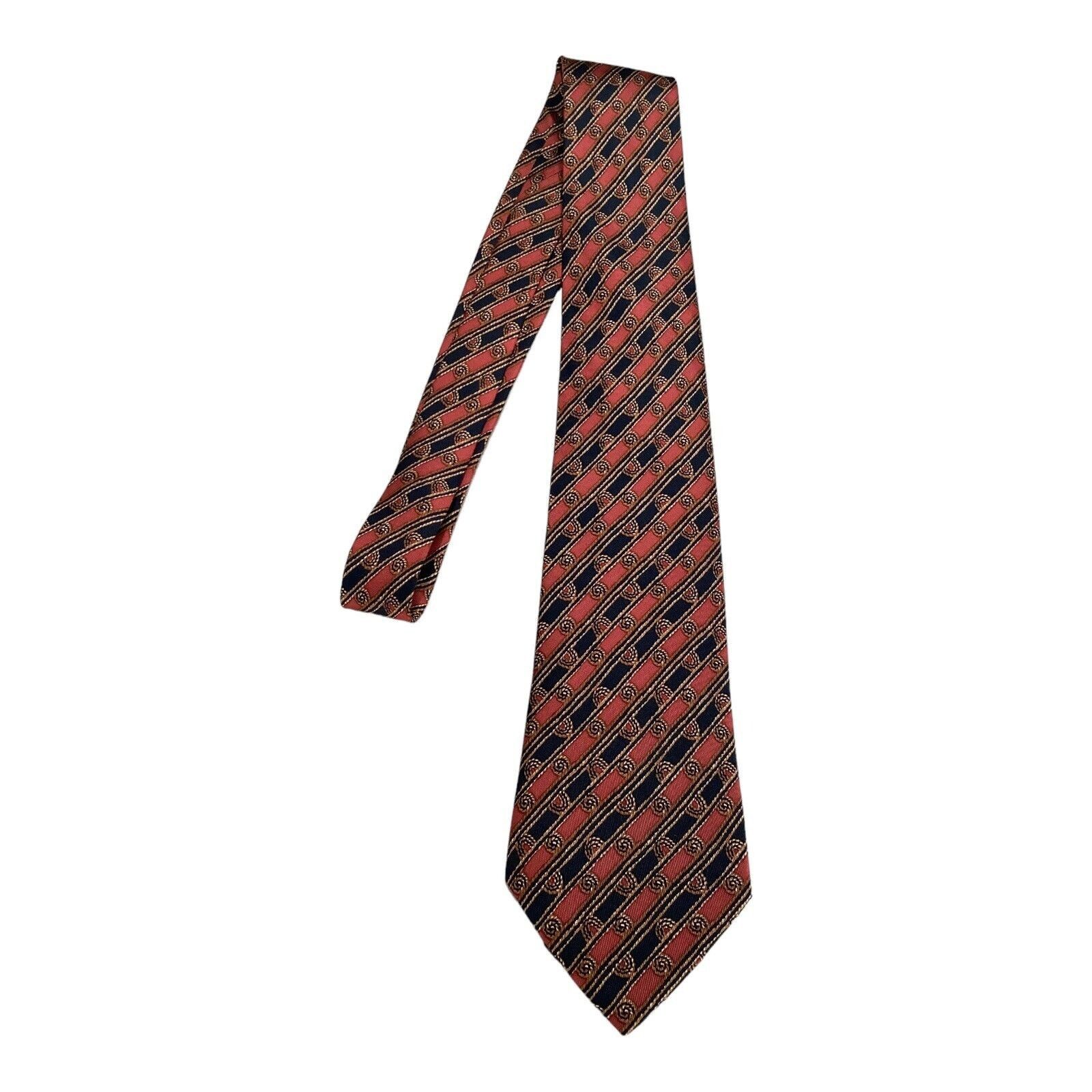 Hermes HERMES Paris 7678 TA Red Striped Luxury Silk Tie France W: 3 Size ONE SIZE - 6 Thumbnail