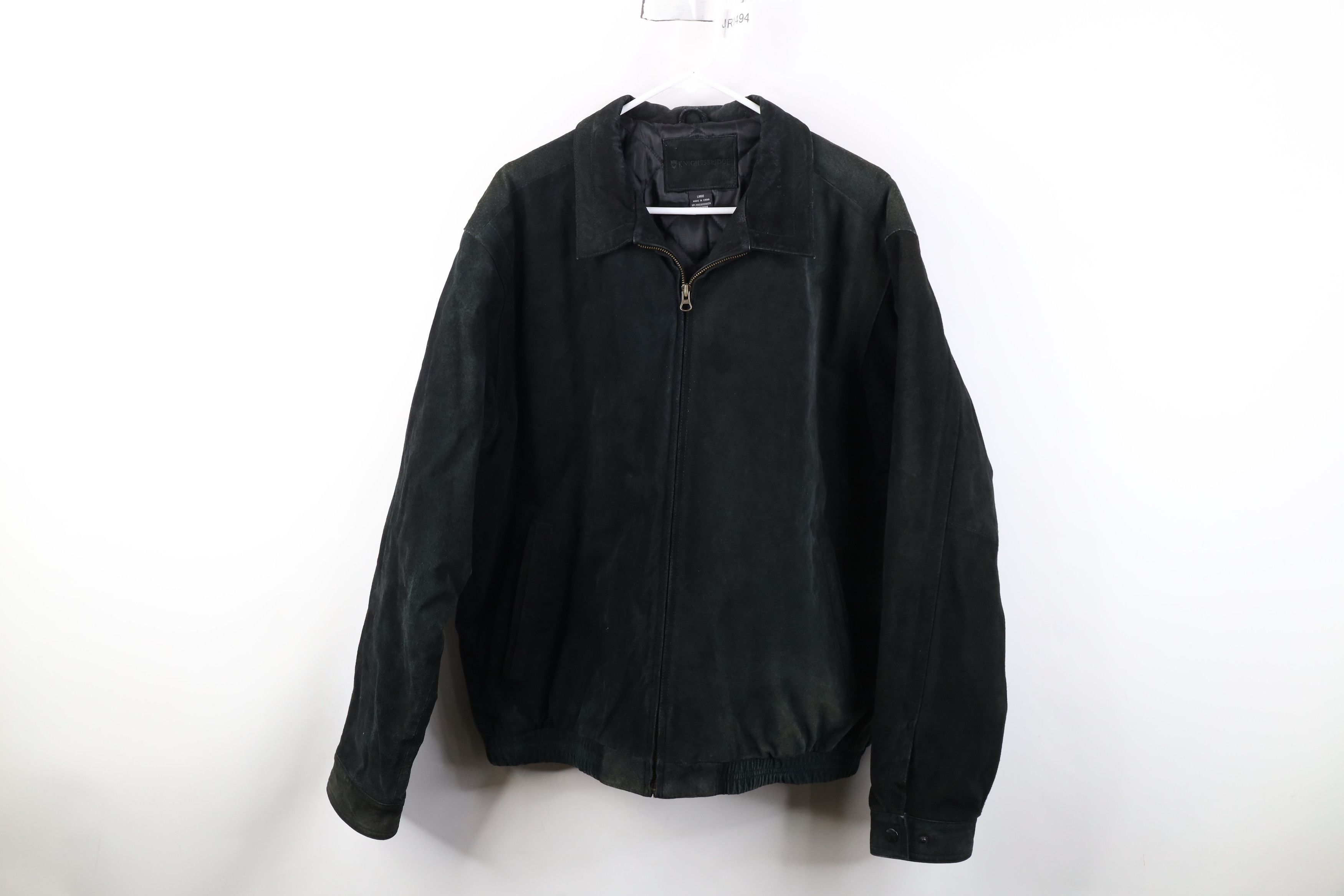 Vintage Vintage 90s Streetwear Quilted Suede Leather Bomber Jacket Size US L / EU 52-54 / 3 - 1 Thumbnail