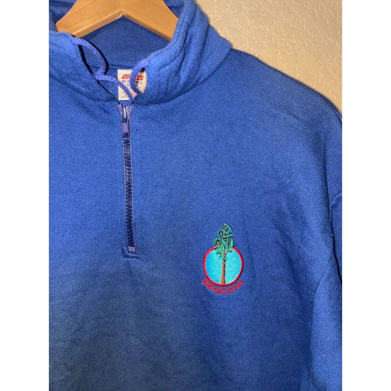 Jerzees Vintage Sequoia Sweatshirt Tree 1/4 Zip Crewneck VTG 80s M Size US M / EU 48-50 / 2 - 2 Thumbnail