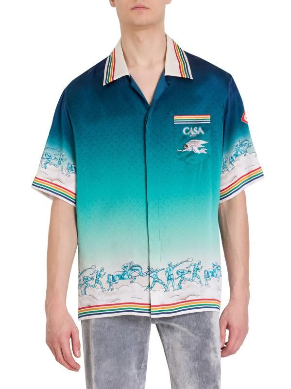 Casablanca os11x0725 Venus As A Boy Gradient Silk Camp Shirt Size US M / EU 48-50 / 2 - 6 Thumbnail