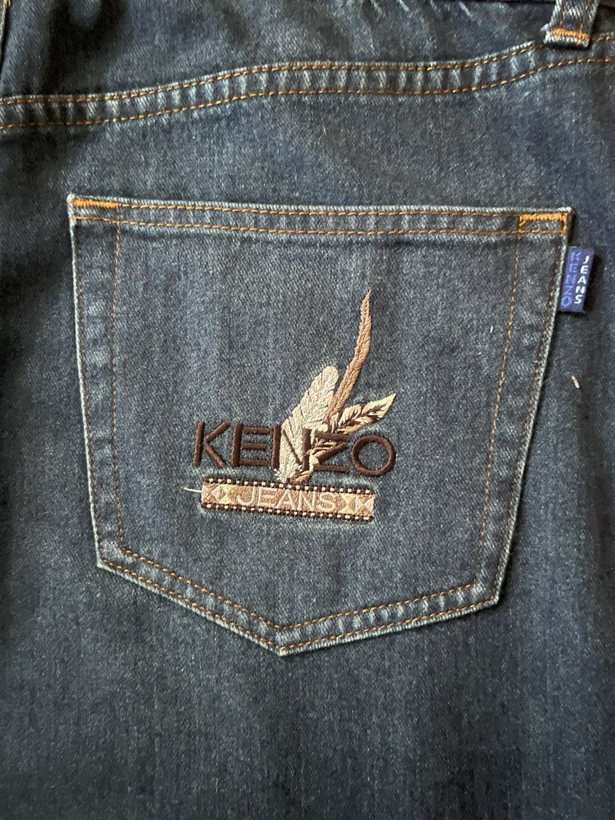 Japanese Brand × Kenzo ⚡️Baggy⚡️Vintage Japanese Brand Kenzo Blue Washed Casual Pants Size US 32 / EU 48 - 9 Thumbnail
