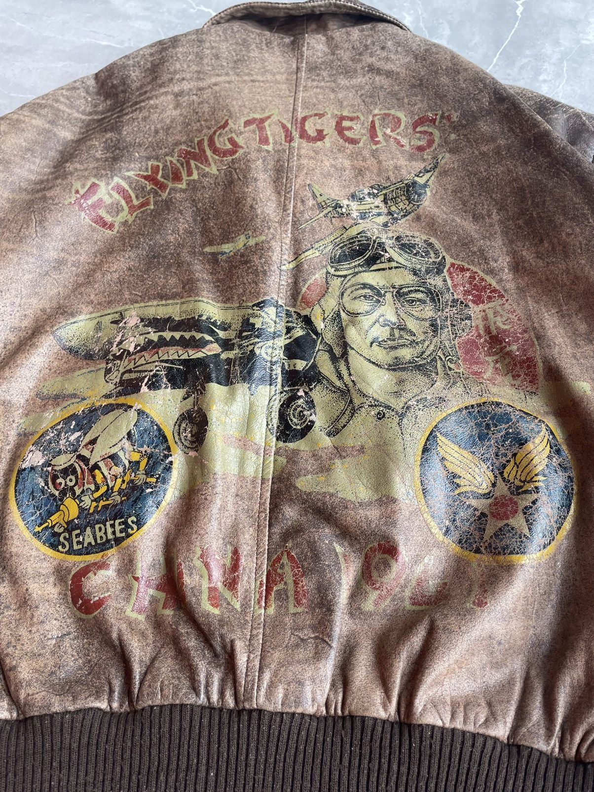 Leather Leather Jacket Flying Tigers 80s Size US L / EU 52-54 / 3 - 9 Thumbnail