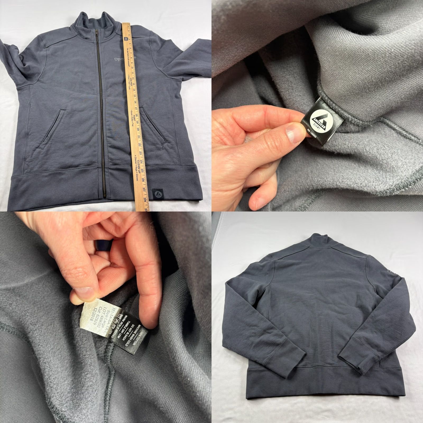 Vintage VINTAGE American Giant Jacket Men L Gray Bomber Full Zip Heavyweight Workwear Size US L / EU 52-54 / 3 - 8 Thumbnail