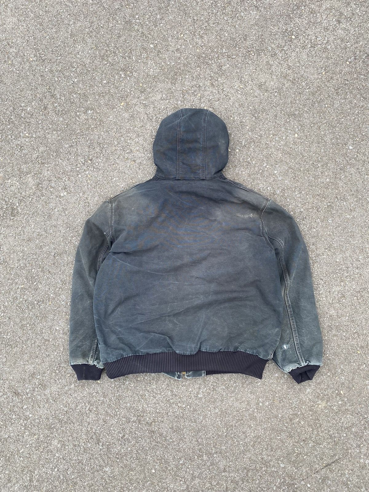 Carhartt Vintage Y2K Carhartt Dark Green Faded Canvas Hoodie Jacket Size US L / EU 52-54 / 3 - 6 Thumbnail