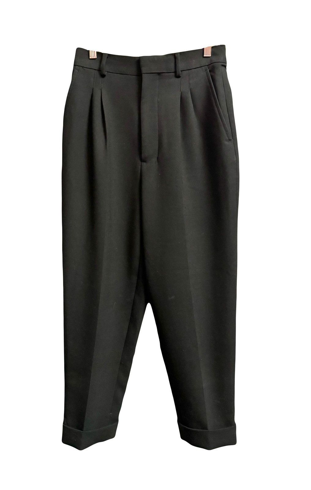 AMI ami paris black heavy wool carotte pants 36 wo Size 26" / US 2 / IT 38 - 1 Thumbnail