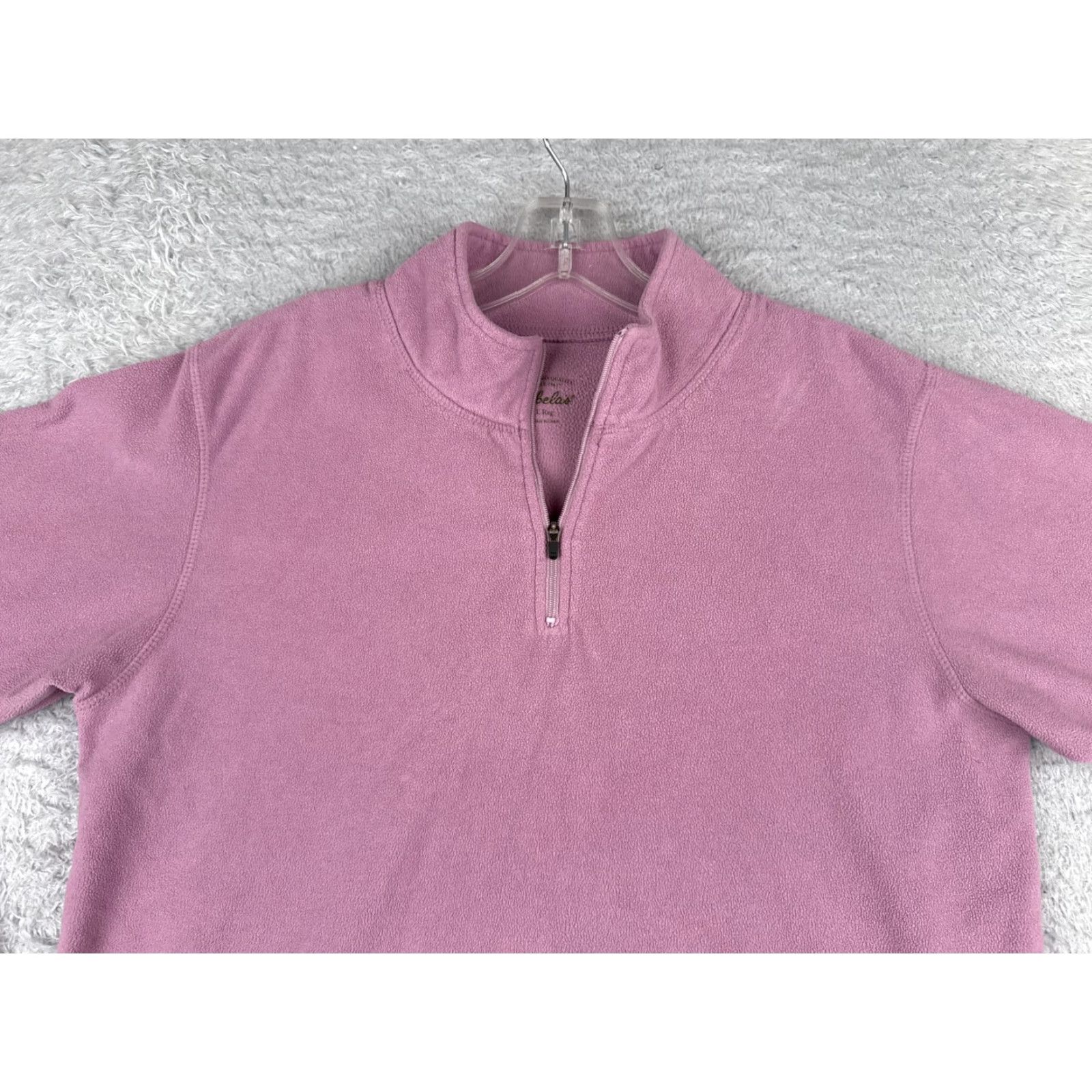 Vintage Cabelas Sweatshirt Women Large Pink Polyester Fleece 1/4 Zip Hike Walk Size L / US 10 / IT 46 - 4 Thumbnail