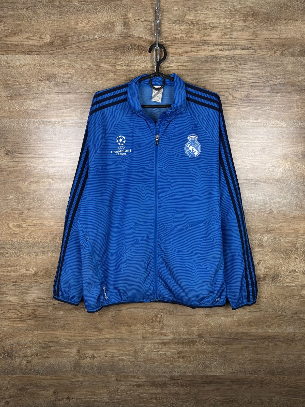 Adidas Mens Vintage Adidas Real Madrid track jacket olympic jersey Size US L / EU 52-54 / 3 - 1 Thumbnail