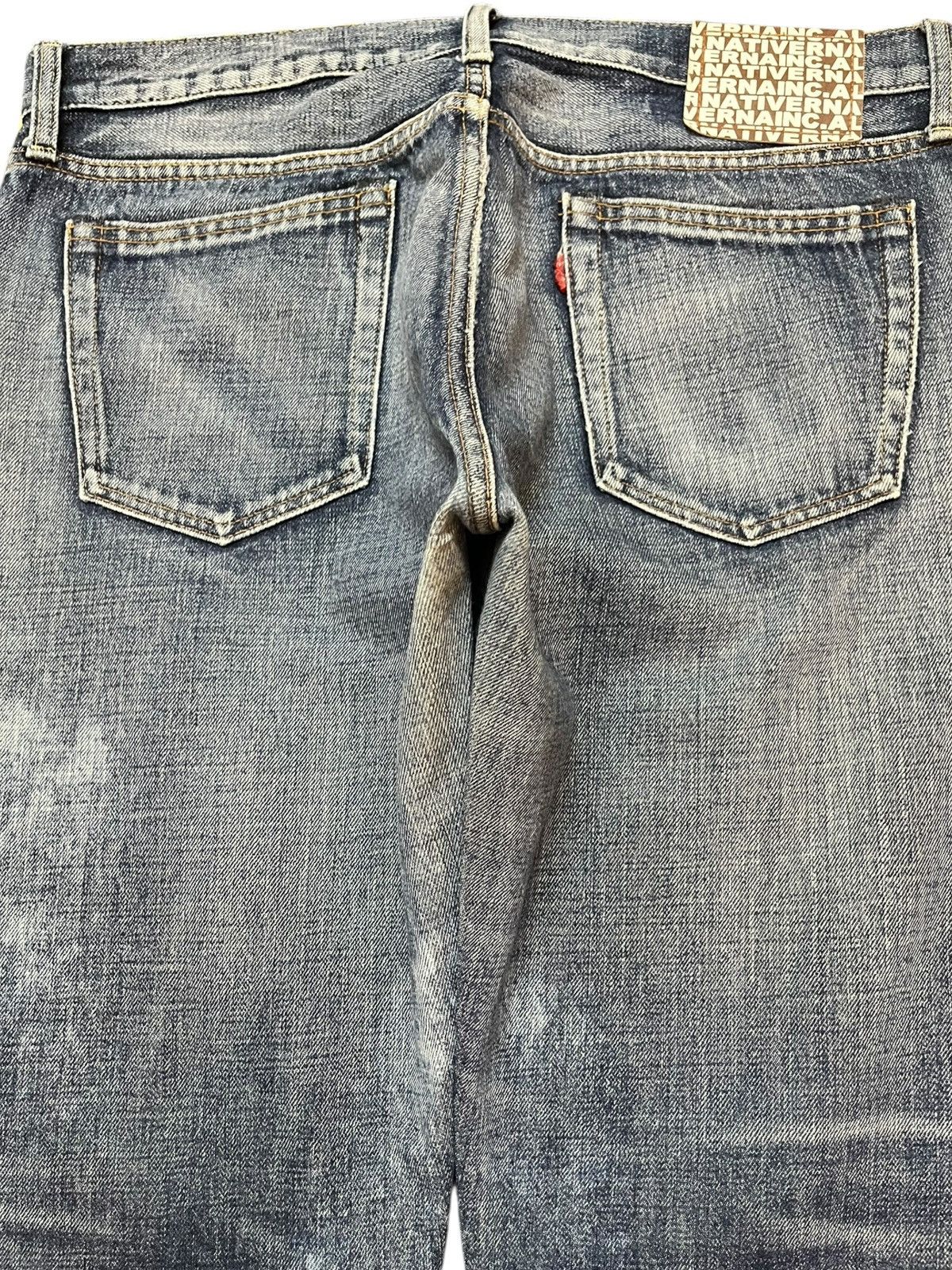 Hysteric Glamour Vintage Rnative Faded Wash Whiskering Denim Size US 33 - 6 Thumbnail